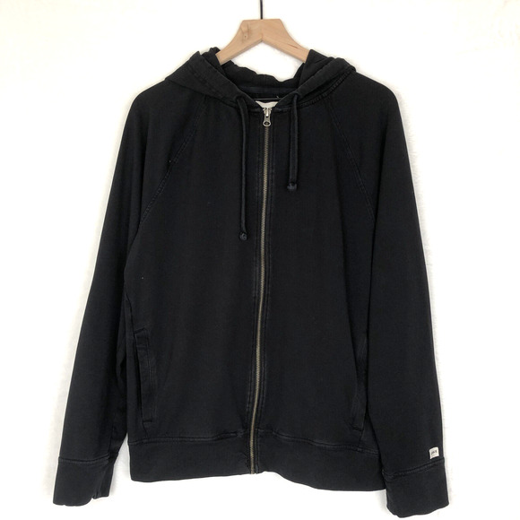 Pact Other - PACT Organic Cotton Full‎ Zip Hoodie Men's Sz Large Black Pockets Stretch